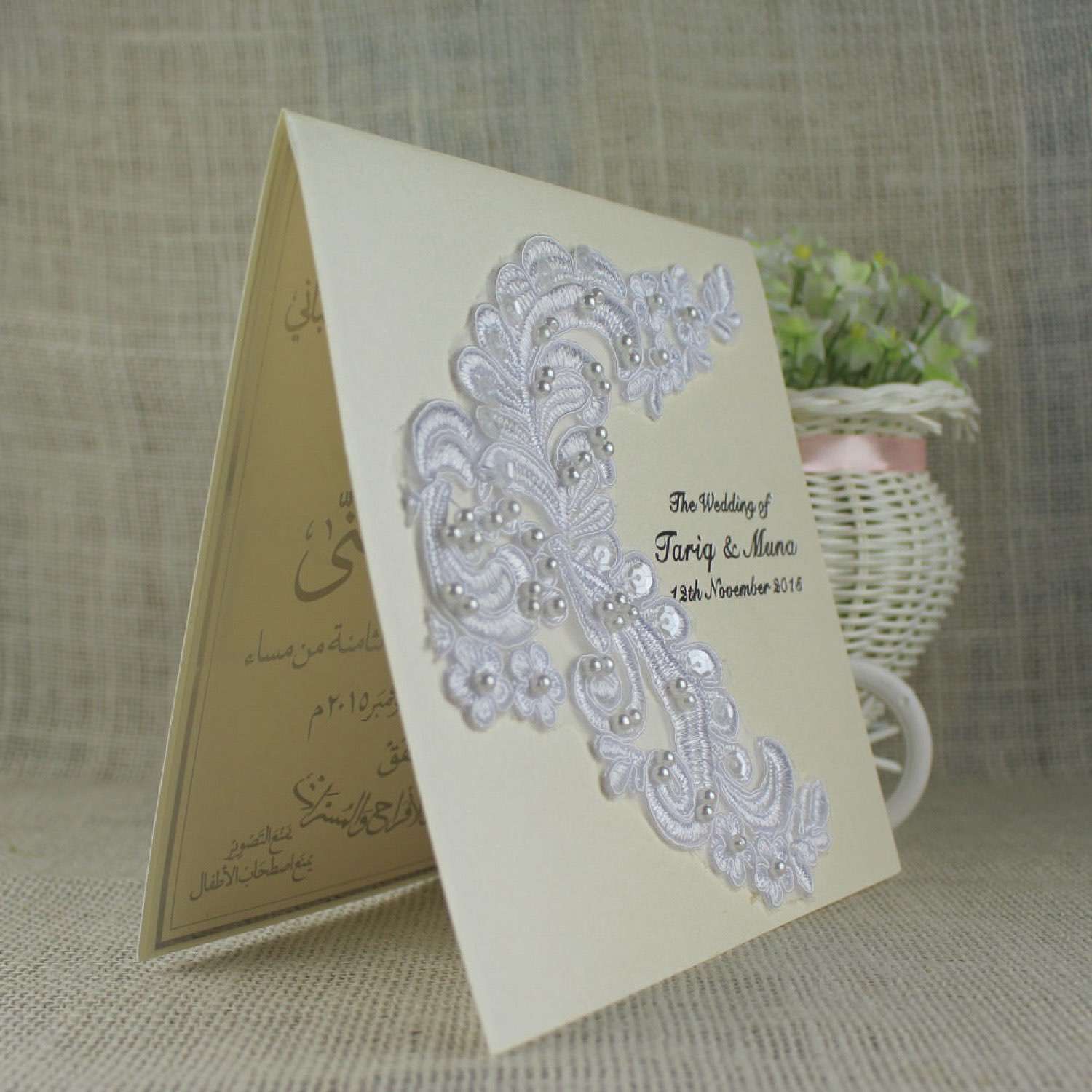 Handmade Wedding Card Foiling Invitation Customized Made in China